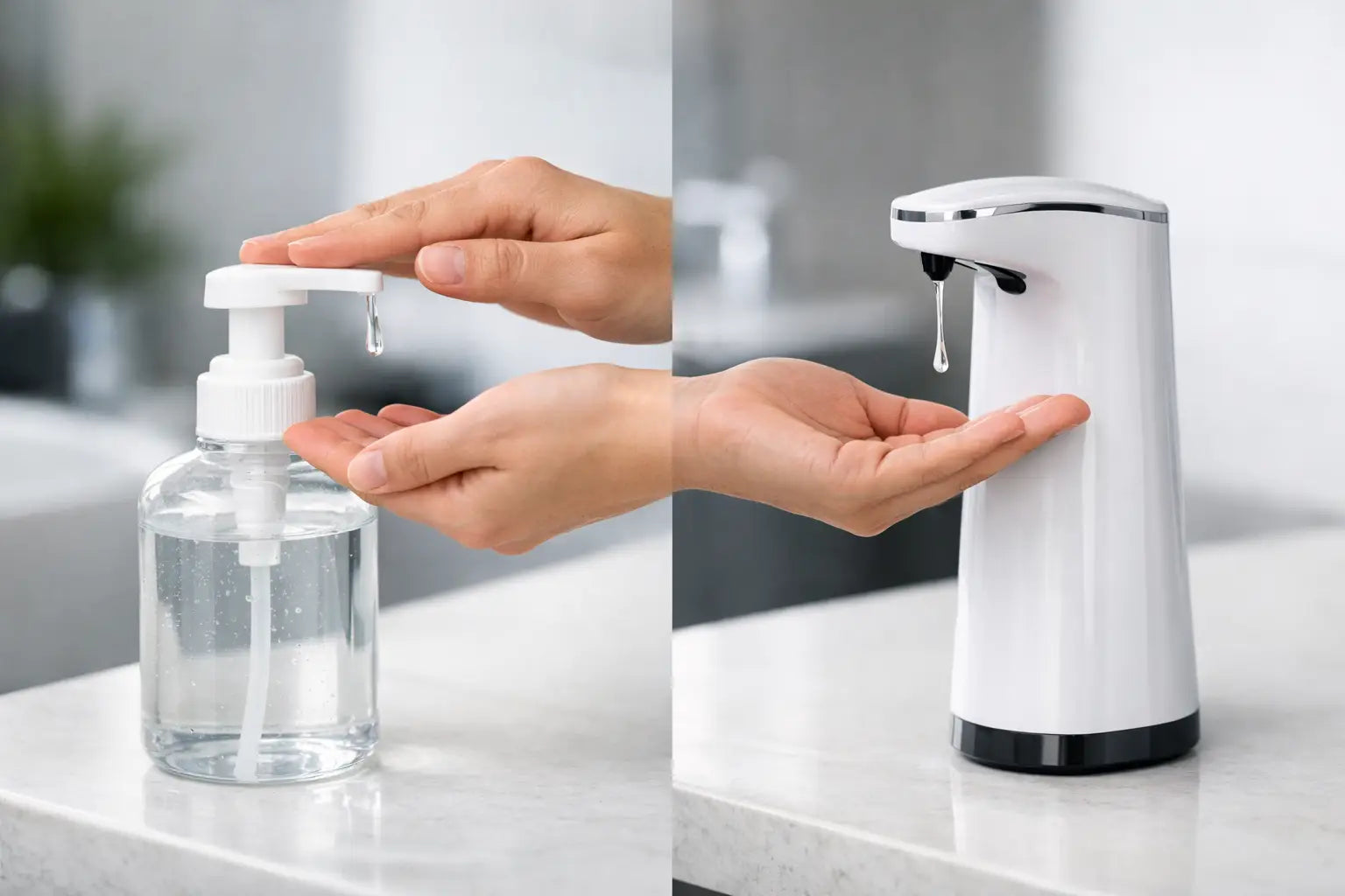 Manual vs Automatic Soap Dispensers